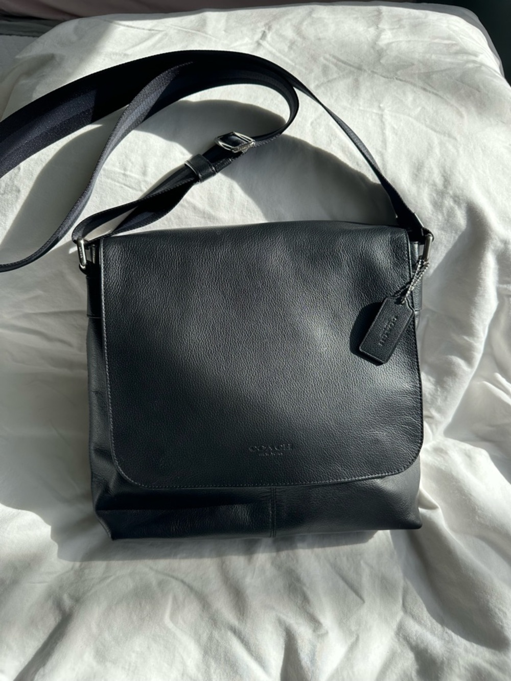 Coach ‘Charles’ Leather Messenger Bag